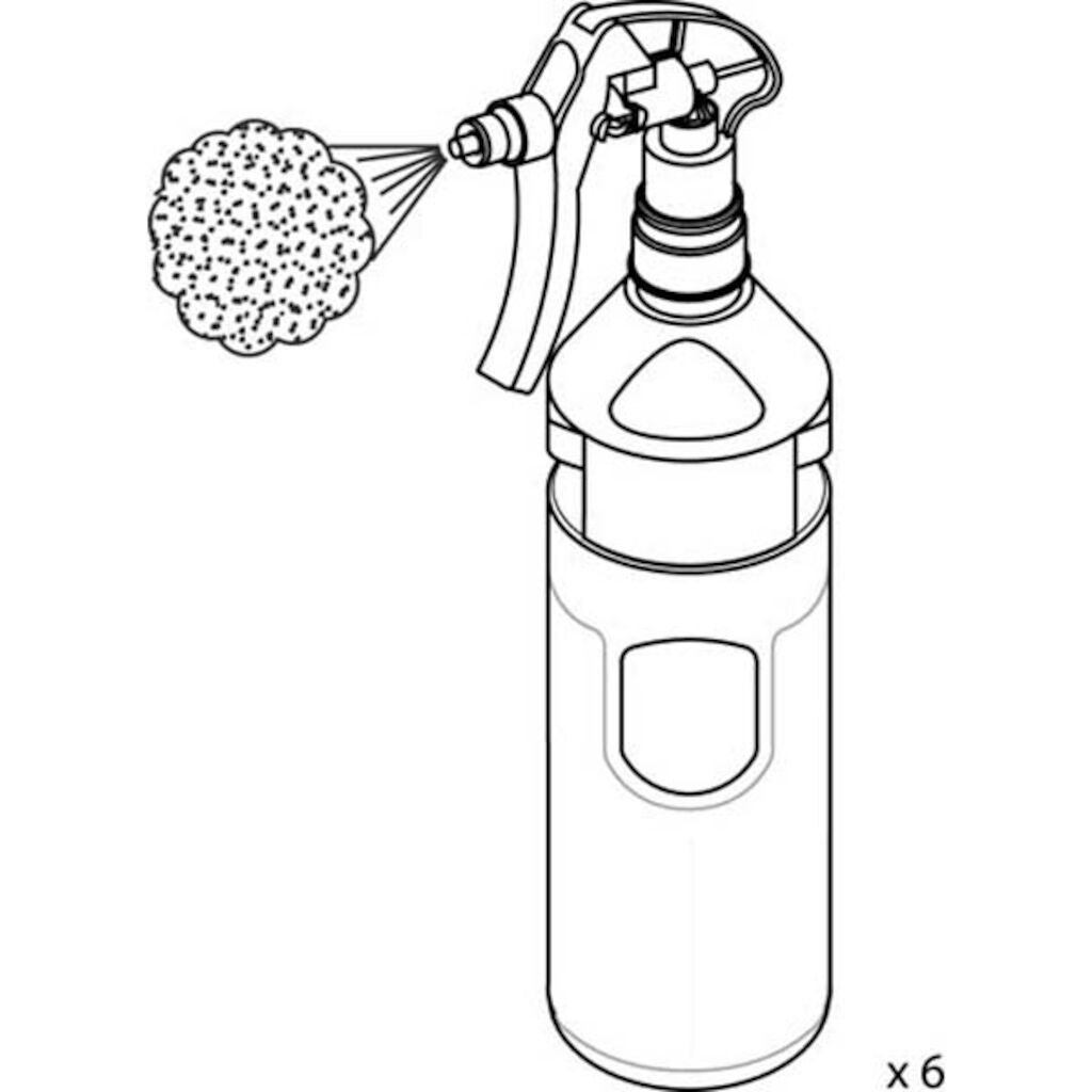 Suma Multi Empty Bottlekit - 750ml 6x1pc - Spray bottle 750 ml canyon foam trigger white, empty for Suma Multi D2
