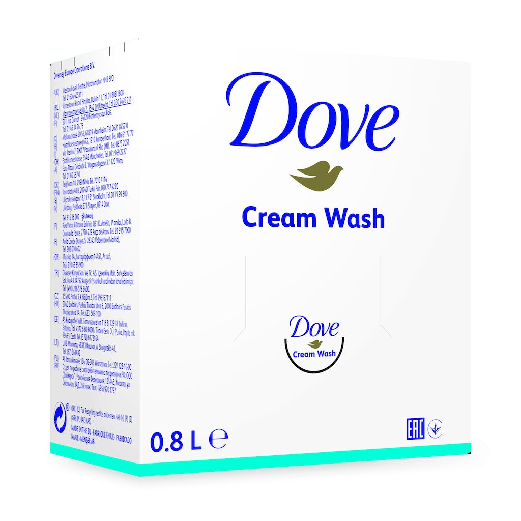 Soft Care Dove Cream Wash 6x0.8L - kremowe mydło do rąk - opakowanie dedykowane do systemu Soft Care Line