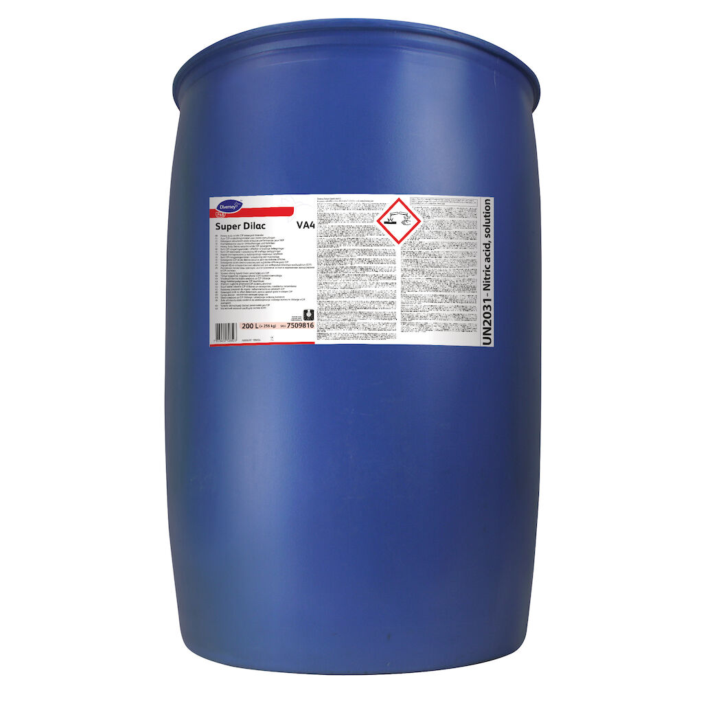 Super Dilac VA4 200L - Heavy duty acidic CIP detergent descaler