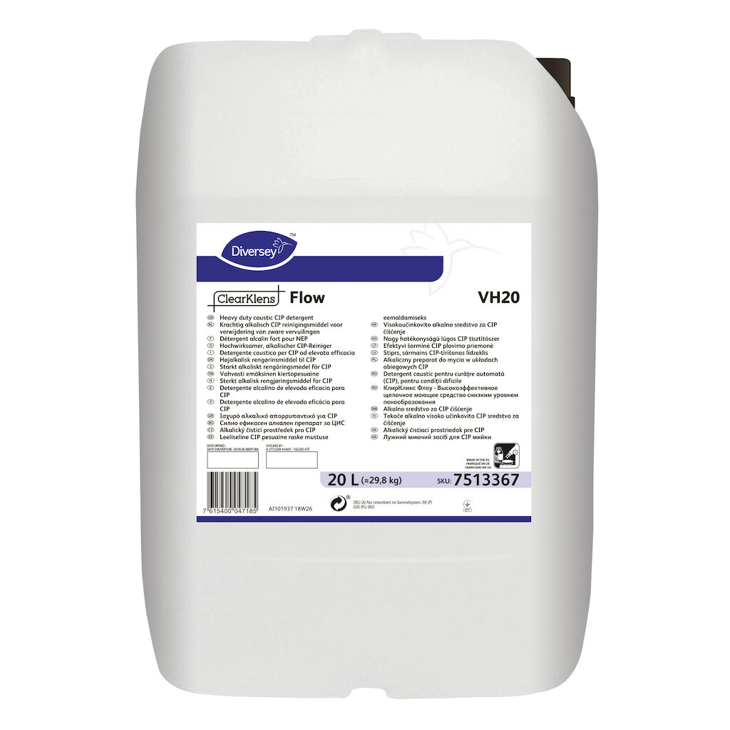 ClearKlens Flow VH20 20L - Alkaliczny preparat do mycia w układach obiegowych CIP