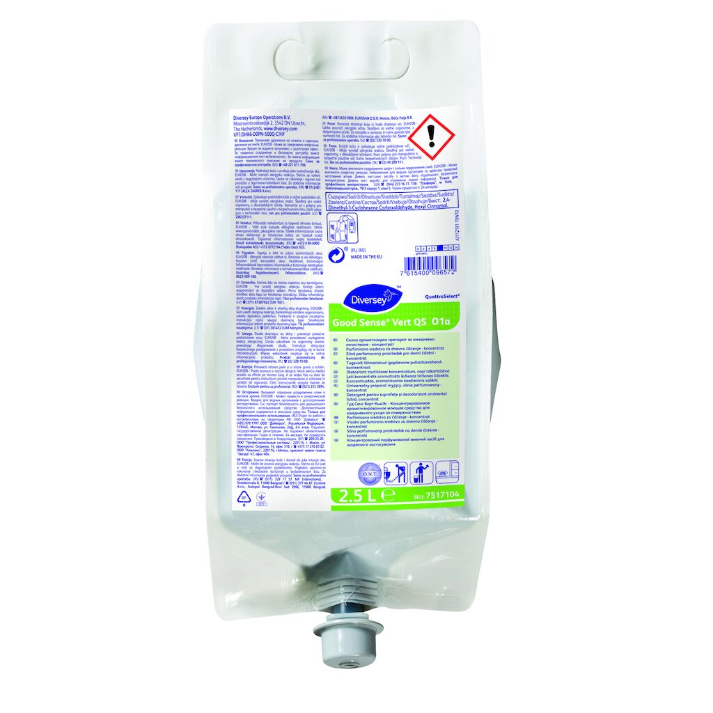 Good Sense Vert QS O1a 2x2.5L - uniwersalny preparat myjący, silnie perfumowany - koncentrat