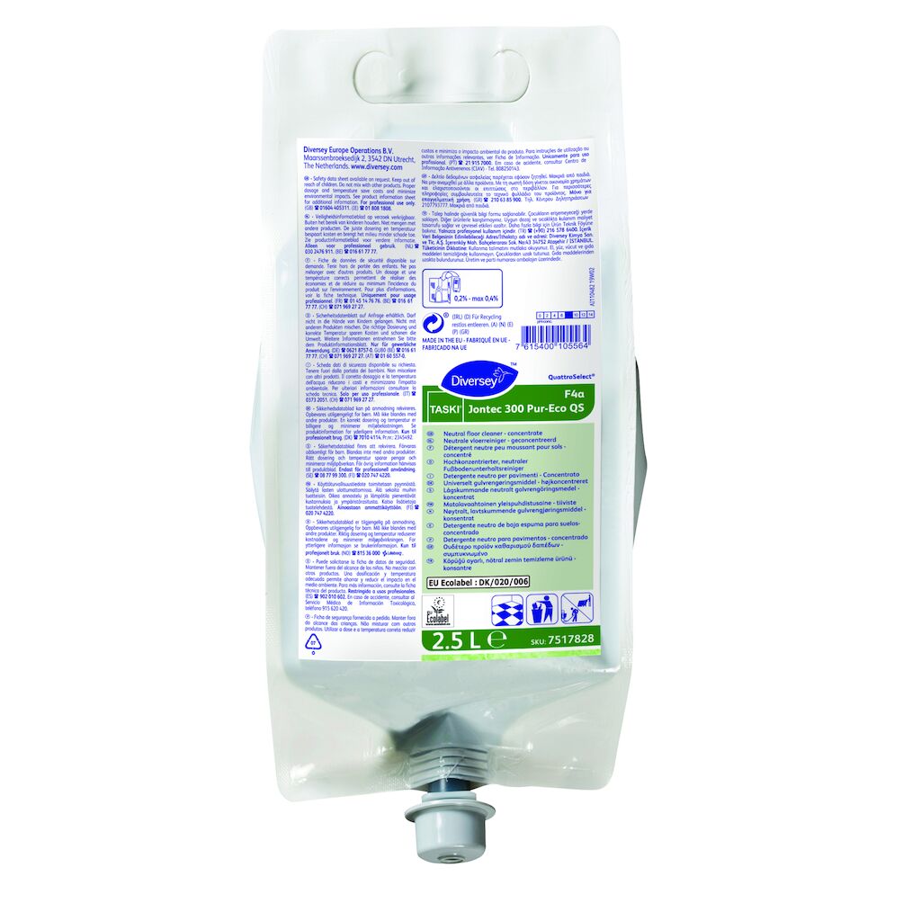TASKI Jontec 300 Pur-Eco QS F4a 2x2.5L - neutralny preparat do codziennego mycia podłóg, koncentrat