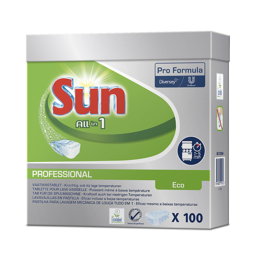Sun Pro Formula All in 1 Eco Tablets 5x100szt. - ekologiczne tabletki do maszynowego mycia naczyń