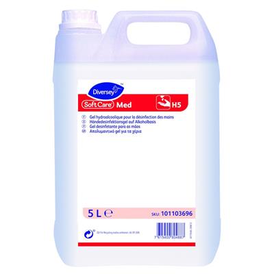Soft Care MED H5 4x5L - alkoholowy preparat w postaci żelu do higienicznej i chirurgicznej dezynfekcji rąk
